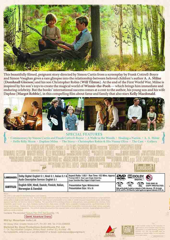 Goodbye Christopher Robin DVD Price in India Buy Goodbye