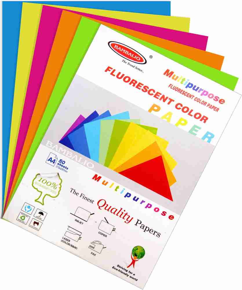 BAMBALIO colour Paper- Pack of 200 Sheets Smooth Finish 75 gsm/ A4 Size Mix  Colour- Photo Copy/Copier/Printing/ Art & Craft 75 gsm Coloured Paper -  Coloured Paper 