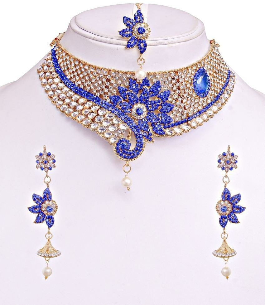 Blue necklace store flipkart