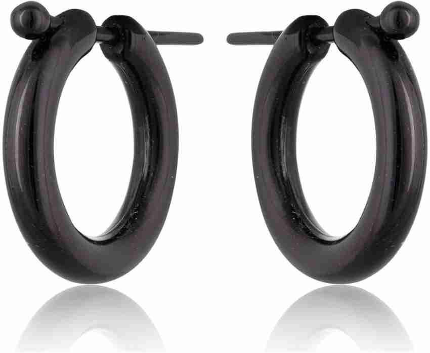  Buy Sullery Acrylic Rasta Tribal Pin Push Lock Hoop Black  Plastic Alloy Hoop Earring Online at Best Prices in India