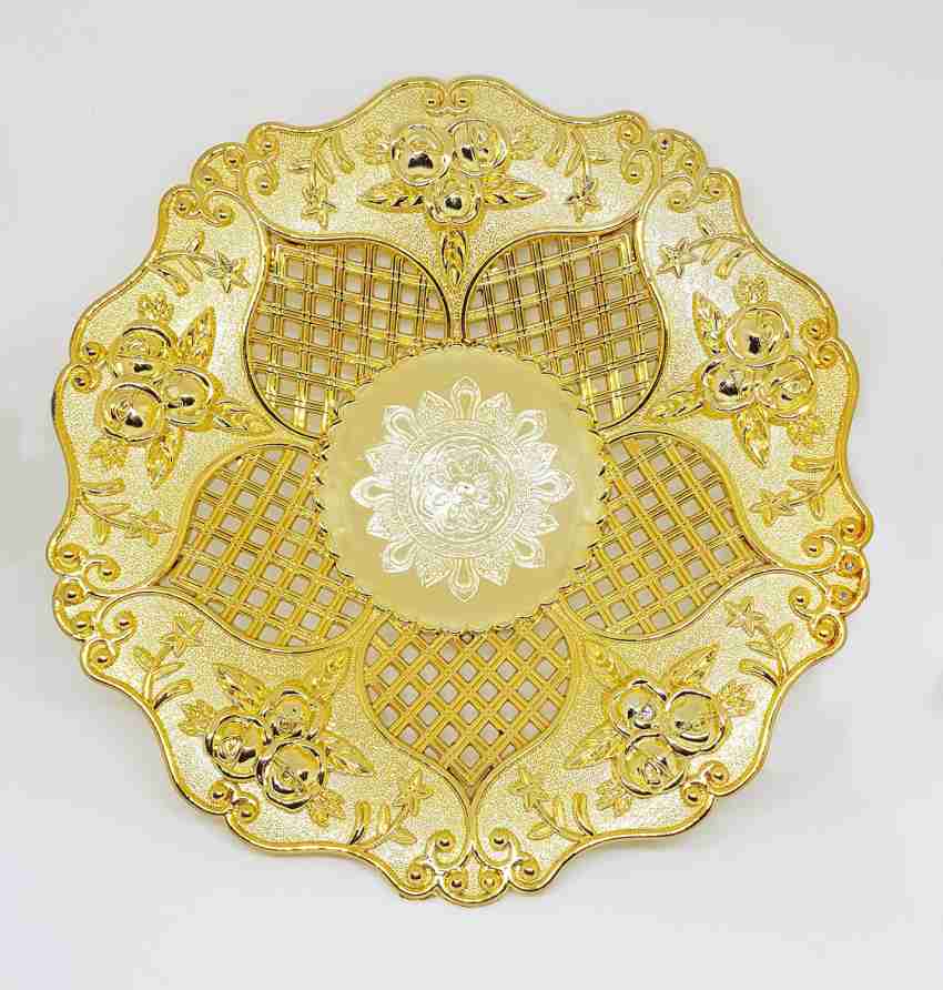 Buy Golden Decorative Tray at the best price on Tuesday, March 19, 2024 at  2:22 am +0530 with latest offers in India. Get Free Shipping on Prepaid  order above Rs ₹149 – MARKET99