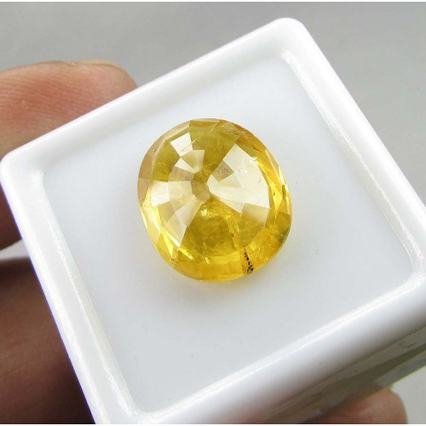 kartik gems Yellow Sapphire Pukhraj Natural Original Top Quality