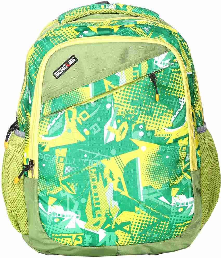 Scholex Green Printed School Bag College Bags For Girls and Boys