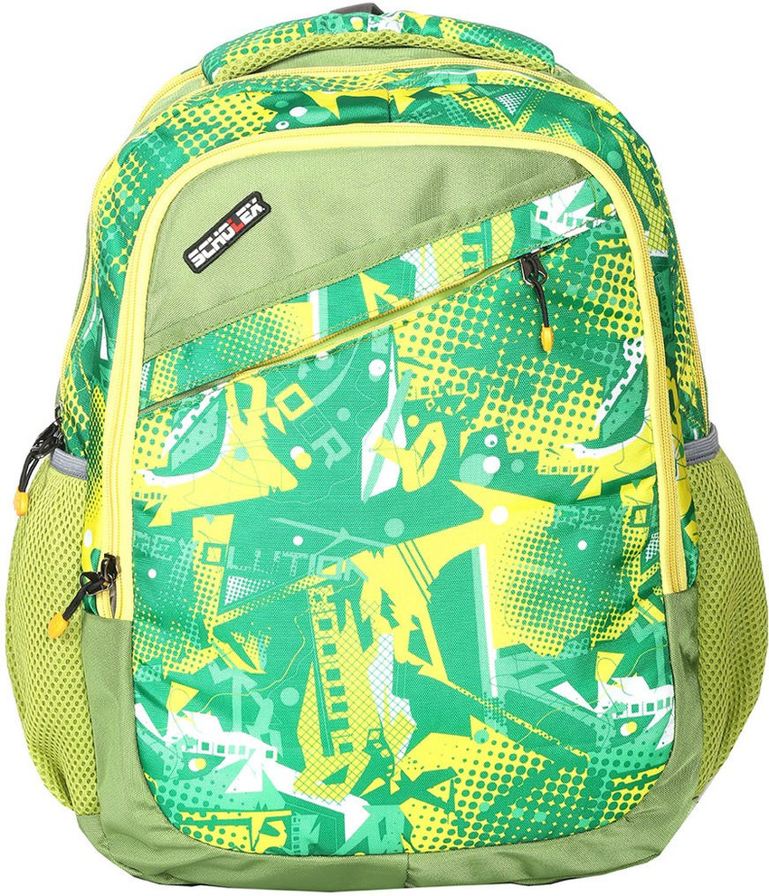 Scholex Green Printed School Bag College Bags For Girls and Boys 20 L Backpack Green Price in India Flipkart