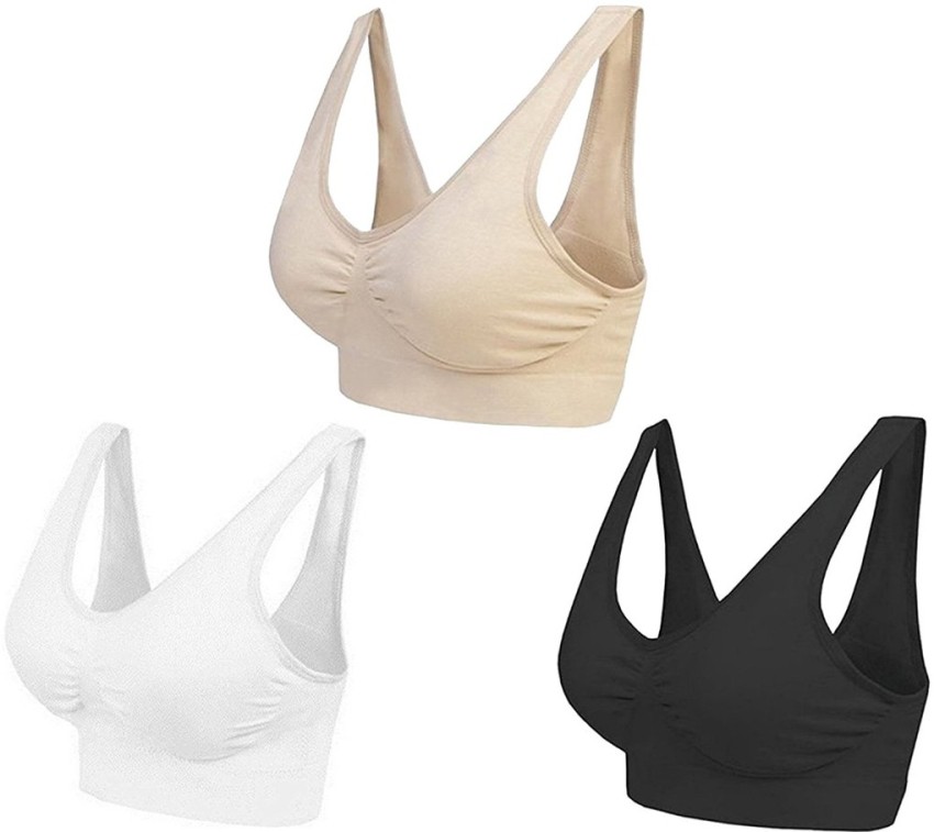 ANAND INDIA Seamless Air Bra For Women - Stretchable Non-Padded Bra - Pack  of 3 Women Sports Lightly Padded Bra - Buy ANAND INDIA Seamless Air Bra For  Women - Stretchable Non-Padded