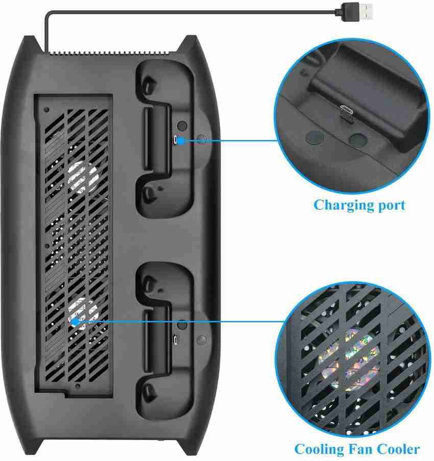 microware Xbox One X Vertical Stand Cooling Fan with Game Discs