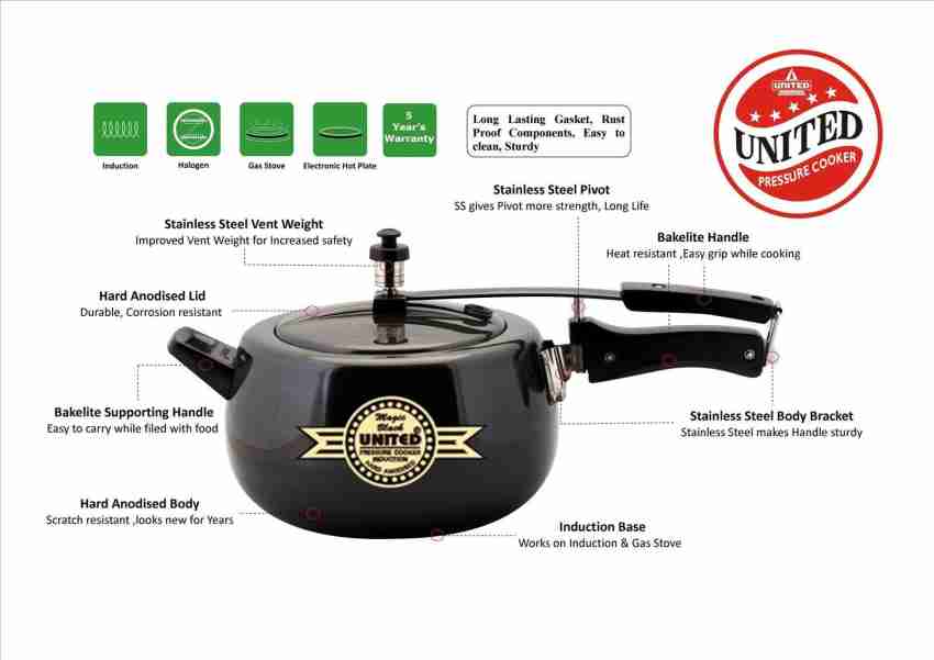 United 5 litre cooker hot sale