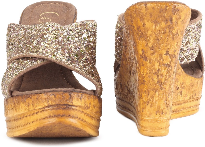 Catwalk hot sale gold wedges