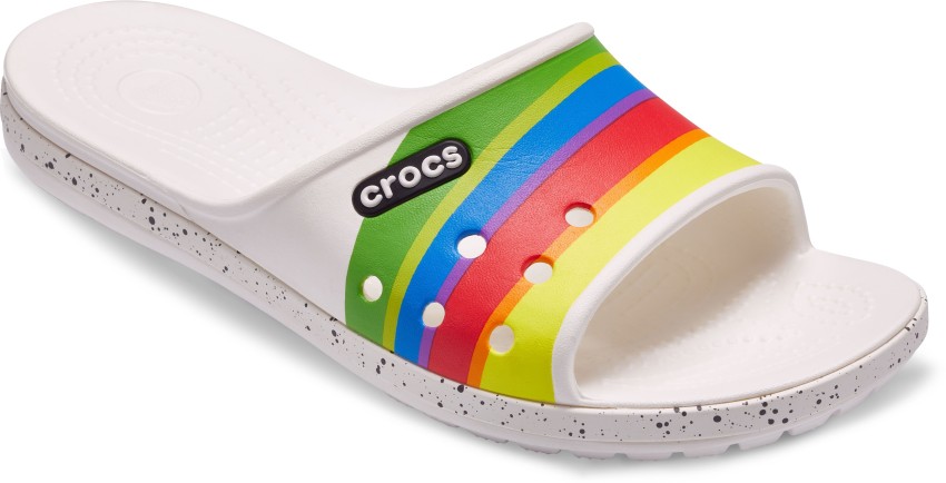 Crocs rainbow block online slide