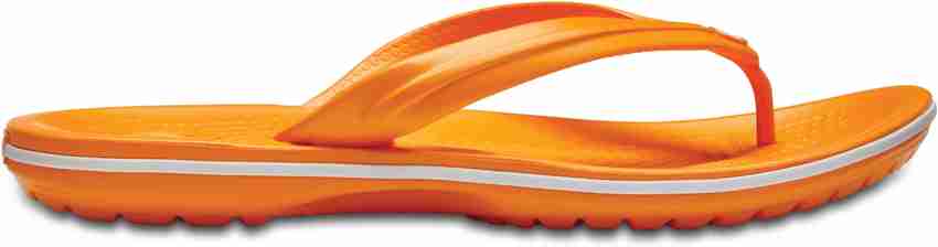 Orange croc flip flops deals