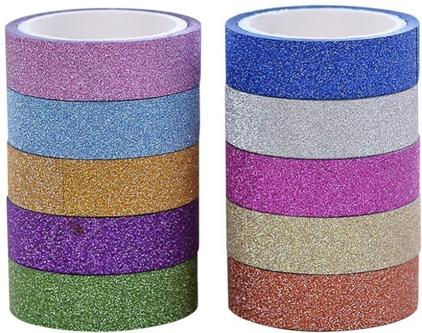 Art Street Sparkle Glitter Tape Colorful Decorative Adhesive Glitter  Tape Rolls DIY Duct Tape, Art & Craft Tape,Washi Tape,Sparkle Tape for  Scrapbooking, Decoration Art & Craft, Gift Wrapping, Birthday Card.