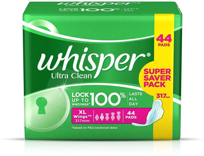 Ultra Clean Sanitary Pads for Women, XL+ 50 Napkins