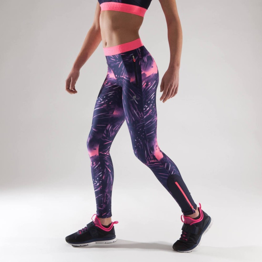 DOMYOS by Decathlon Printed Women Pink Tights - Buy DOMYOS by Decathlon Printed  Women Pink Tights Online at Best Prices in India