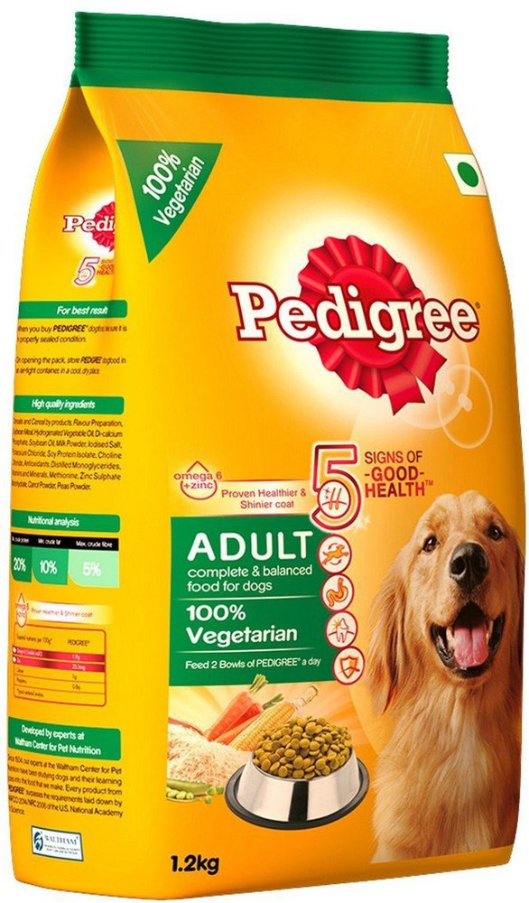 PEDIGREE Adult 100 Vegetable 1.2 kg Dry Adult Dog Food Price in
