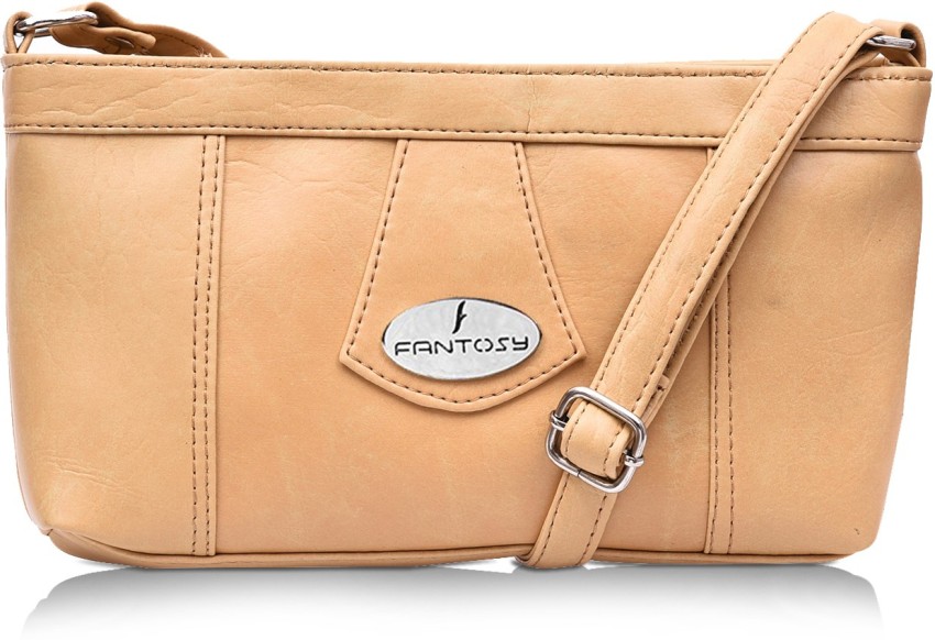 FANTOSY Beige Sling Bag Oval Sling Beige Price in India Flipkart