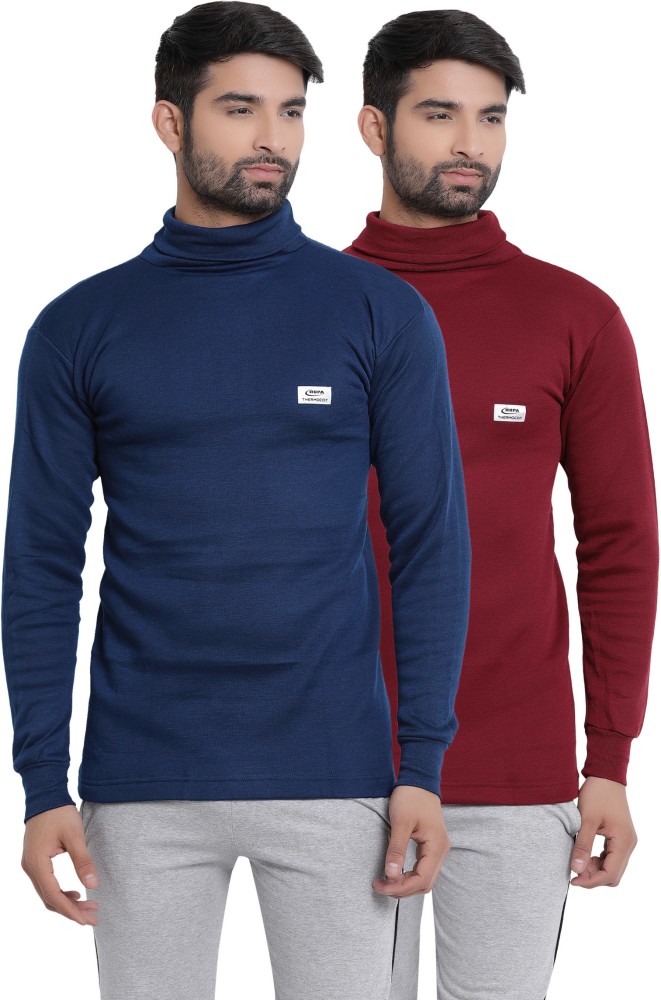 Buy Rupa Thermocot Volcano Men's R-Neck Thermal Set (R-Neck,90,Brown)  Online at Lowest Price Ever in India