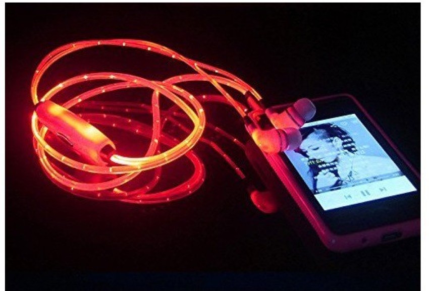 Led best sale light earphone