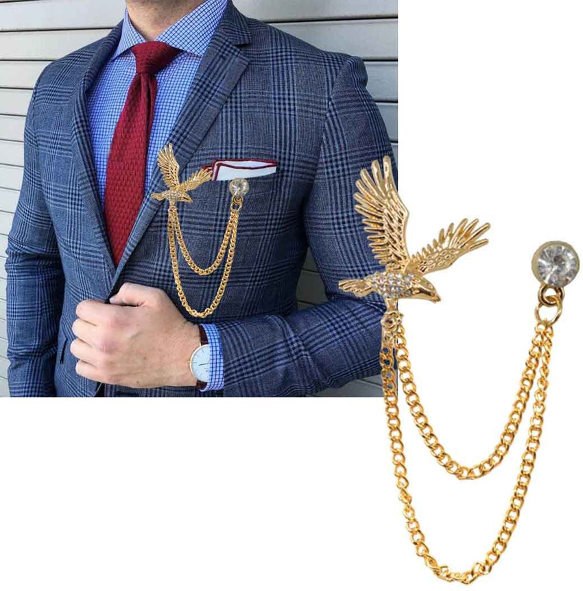 Sullery Fashion Men s Flying Eagle Brooch Vintage Party Formal