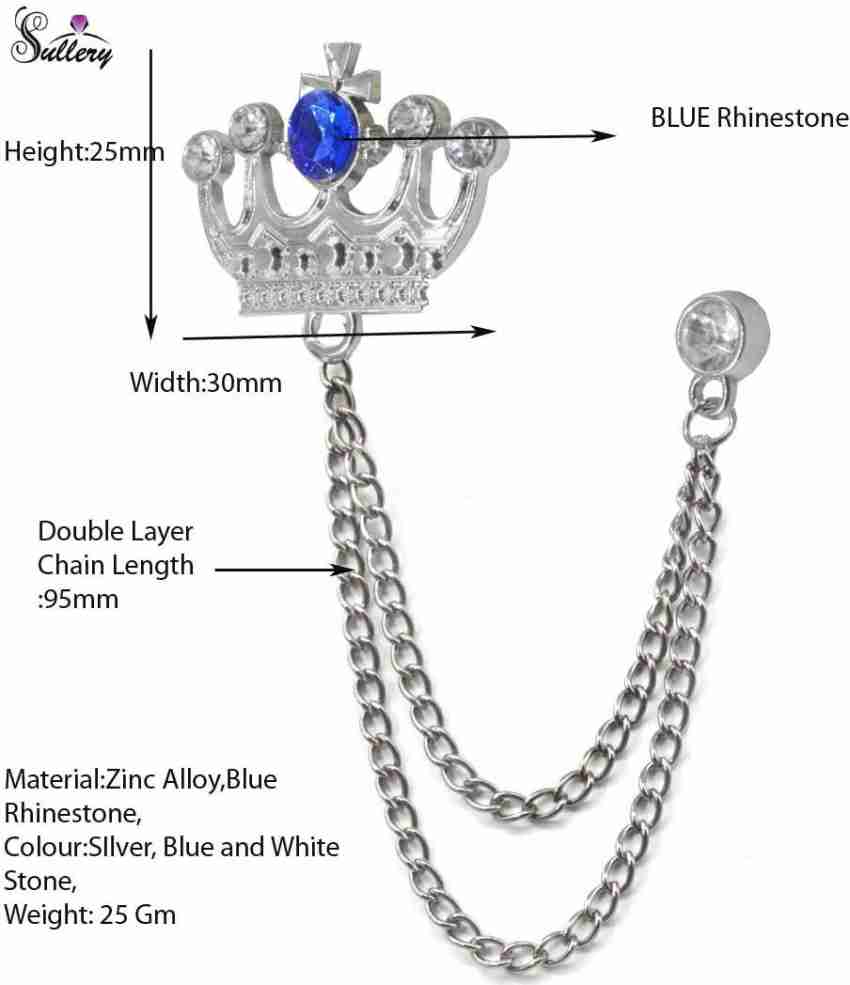 Sullery King Crown Metal Brooch Pin Men Women Chain Crystal Rhinestone  Tassel Brooch Brooch Price in India - Buy Sullery King Crown Metal Brooch  Pin Men Women Chain Crystal Rhinestone Tassel Brooch