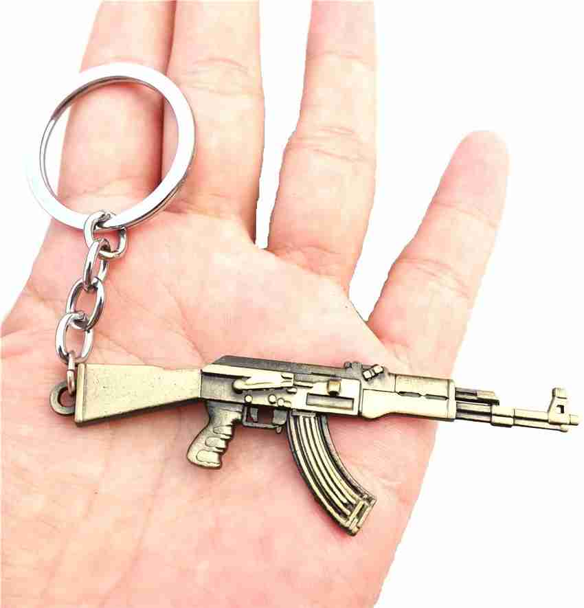 GCT AK47 AK 47 Gun Replica Gold Metal Keyring for Men Women Boys Girls Car Bike Key Chain Price in India Buy GCT AK47 AK 47 Gun Replica Gold