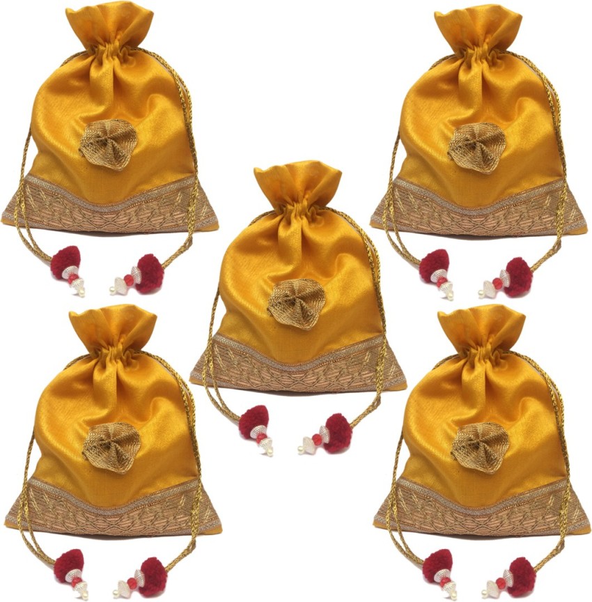 LoveNspire Zari Potli Bags, Favor, Indian Muslim Punjabi Wedding Favor,  Diwali Gift Bag, Return Favor, Gift, Housewarming, Jewelry Organizer -  Walmart.com
