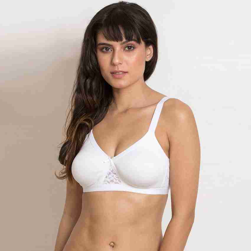 Zivame Pure Cotton Non Padded Wirefree Side Shaping Bra - White