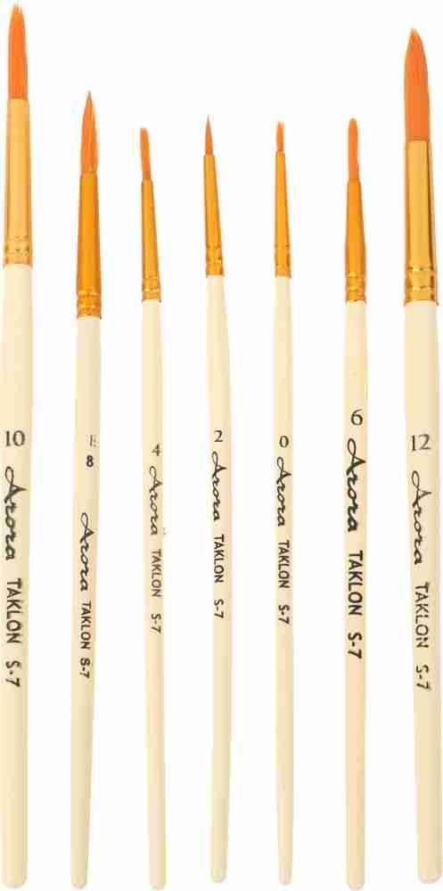 AIT Art Round Paint Brushes, Pack of 3, Medium Sizes 4, 6, 8, Acrylic  Handles with Beveled End, Handmade in USA for Trusted Performance