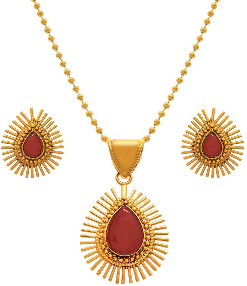 One gram on sale gold pendant set