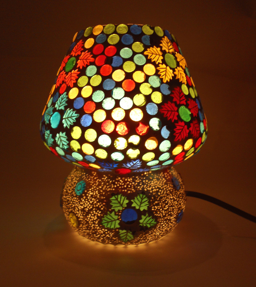 Susajjitdecor Lovely Night Lamp with Beautiful Mosaic work Colorful Lamp Shade for corner side Tables Night Lamp Price in India Buy Susajjitdecor Lovely Night Lamp with Beautiful Mosaic work Colorful ...