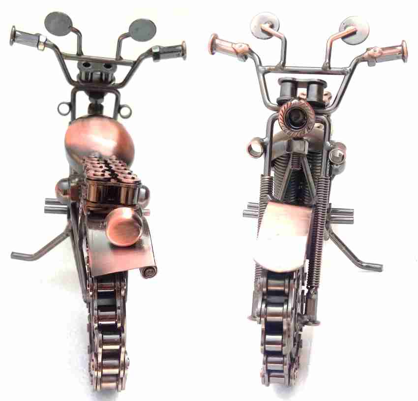 Motorcycle Miniature, Scrap Motorcycle, Metal Motorbike, Harley
