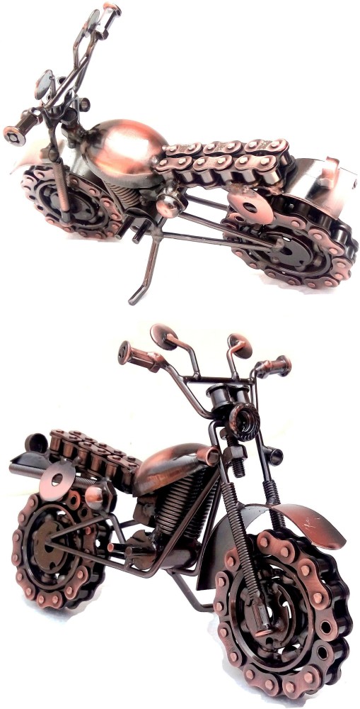 Motorcycle Miniature, Scrap Motorcycle, Metal Motorbike, Harley