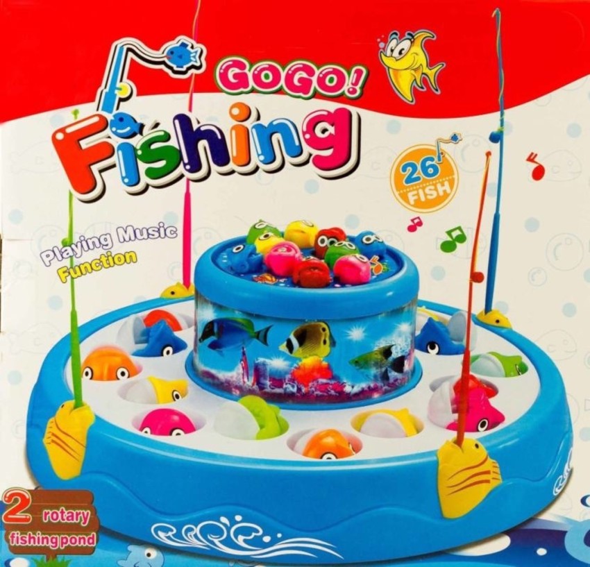 spincart GoGo Fishing Rotating Magnatic Fishing Game With Lights