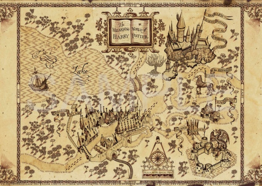 Harry Potter Marauders Map In Kraft Paper ~ Large ~ 72 cm x 26 cm Paper  Print - Maps posters in India - Buy art, film, design, movie, music, nature  and educational paintings/wallpapers at