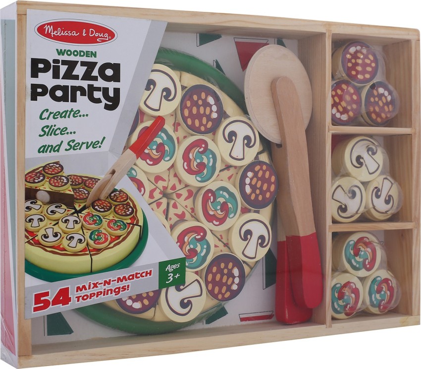 Melissa & Doug Pizza Party 54-piece Pretend Food Play Set