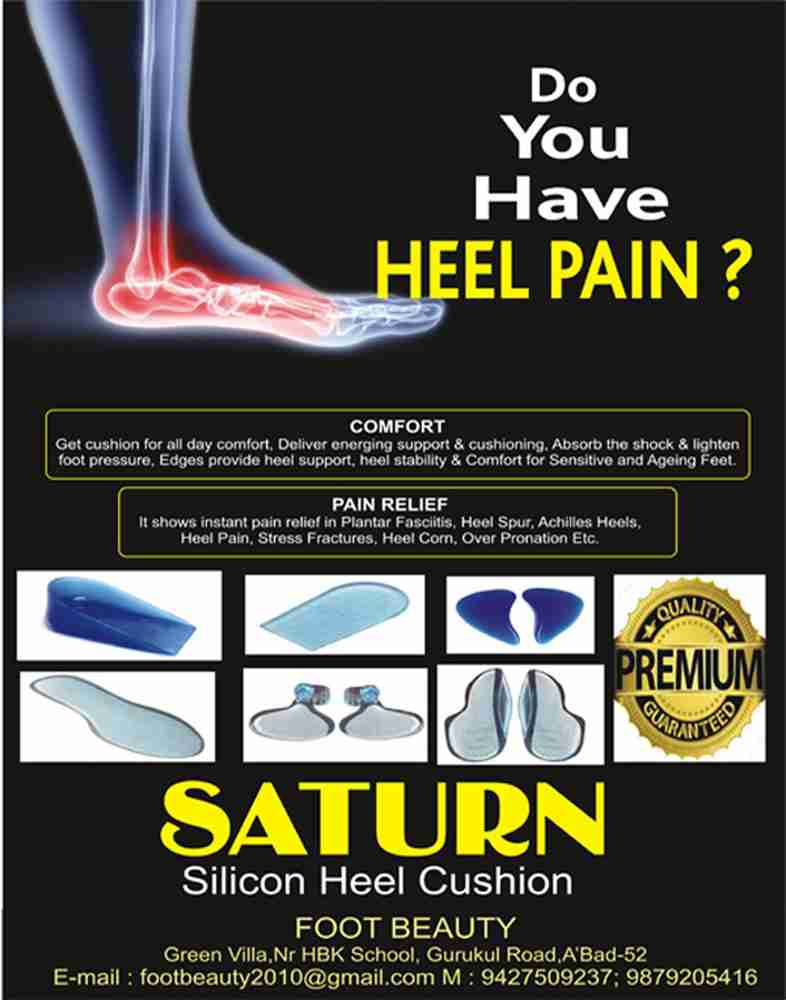 SATURN Zero Hardness Massaging Heel Cup With Extra Heel Cushion