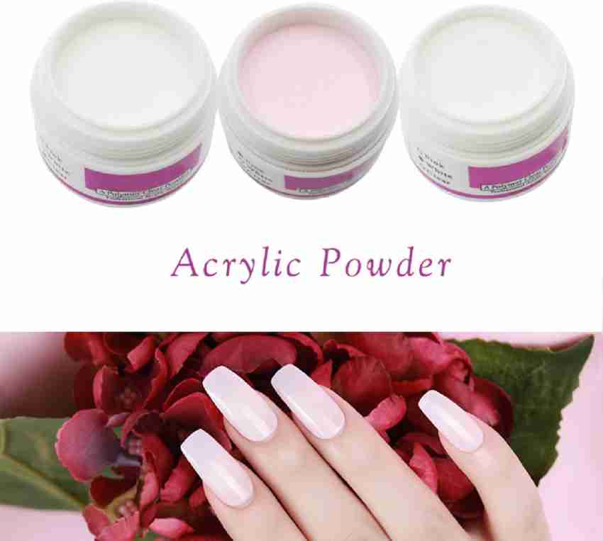 BORN PRETTY Acrylic Powder Set Pink White Clear Acrylic Kit for Nails  Extension 