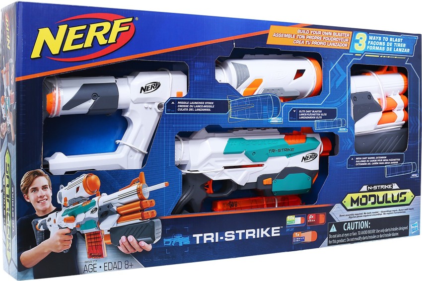 NERF Modulus Tri-Strike Blaster Complete Blaster Rocket Launcher Under  Barrel