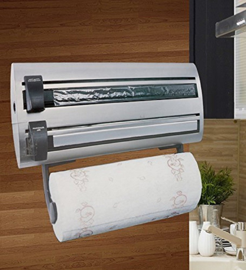 3 IN 1 Wall-Mount Paper Towel Holder Preservative Film Dispenser