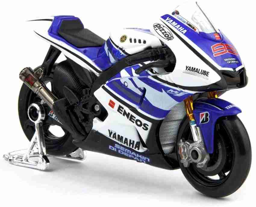 Miniatura moto de corrida Yamaha GO YZR-M1 GP Maisto motinha metal