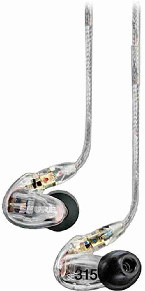 Shure SE 315 Cl Clear Earphone Wired without Mic Headset Price in
