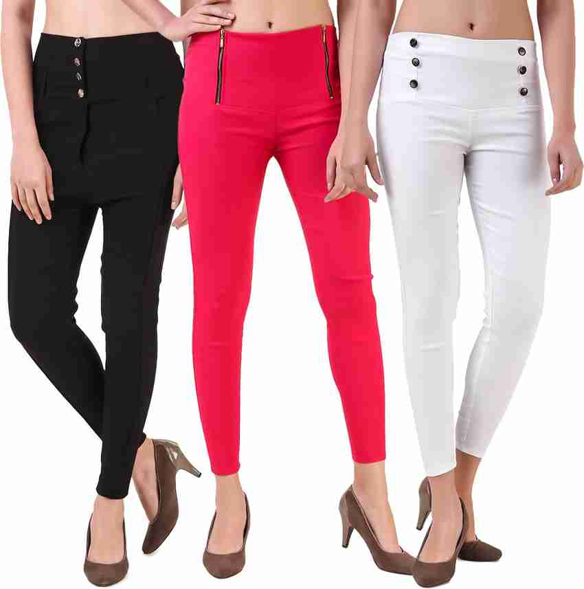 White cheap jeggings flipkart