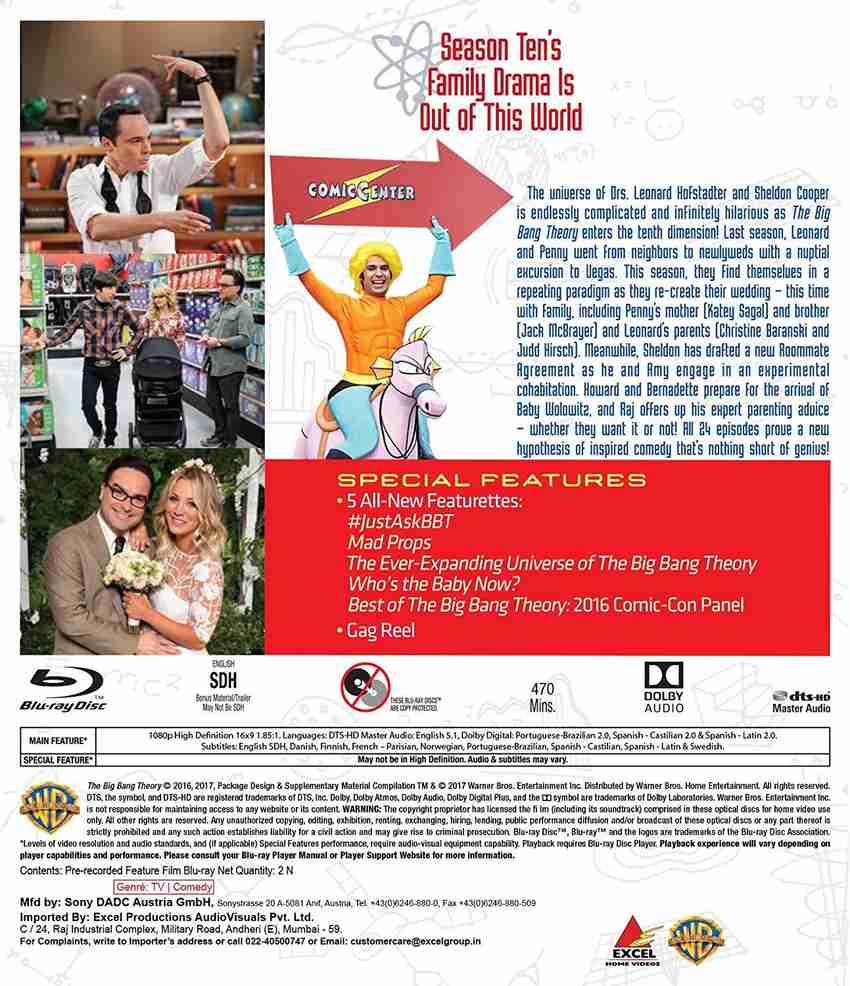 The Big Bang Theory The Complete Season 10 2 Disc Box Set Price