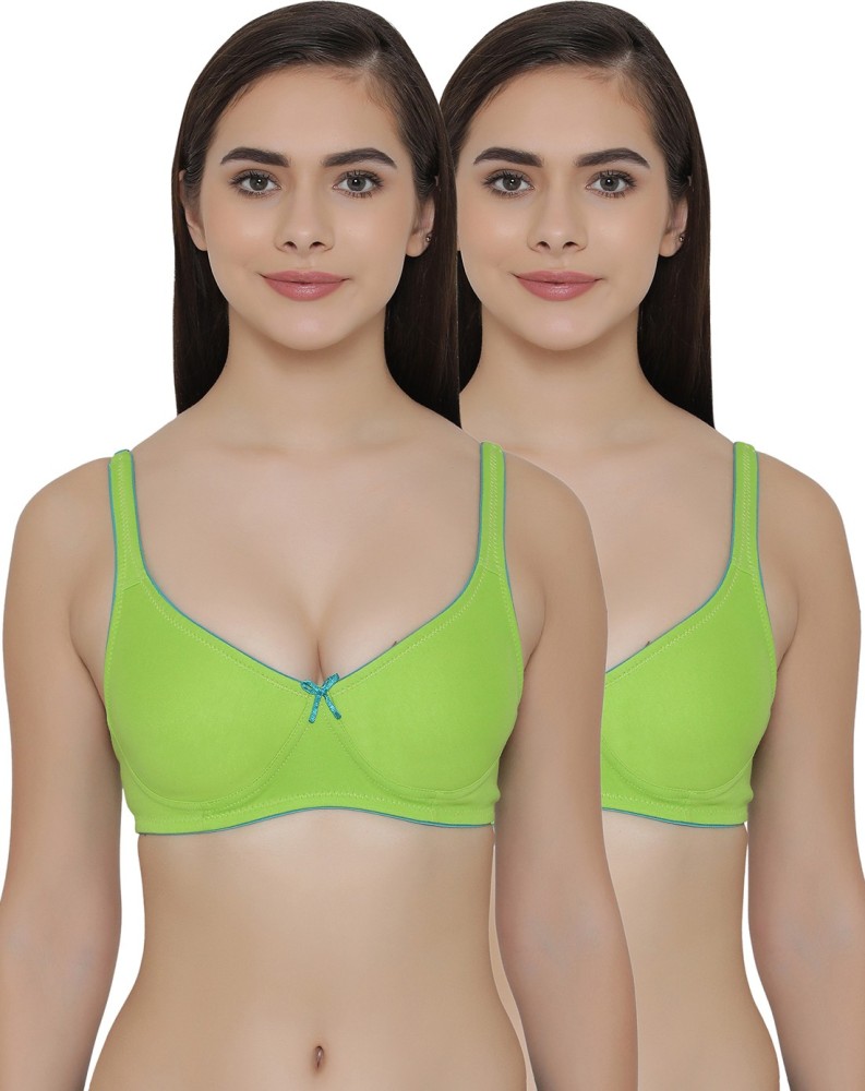Buy Clovia Full Coverage Non Padded Wirefree Bra With Hipster - Multi-Color  Online