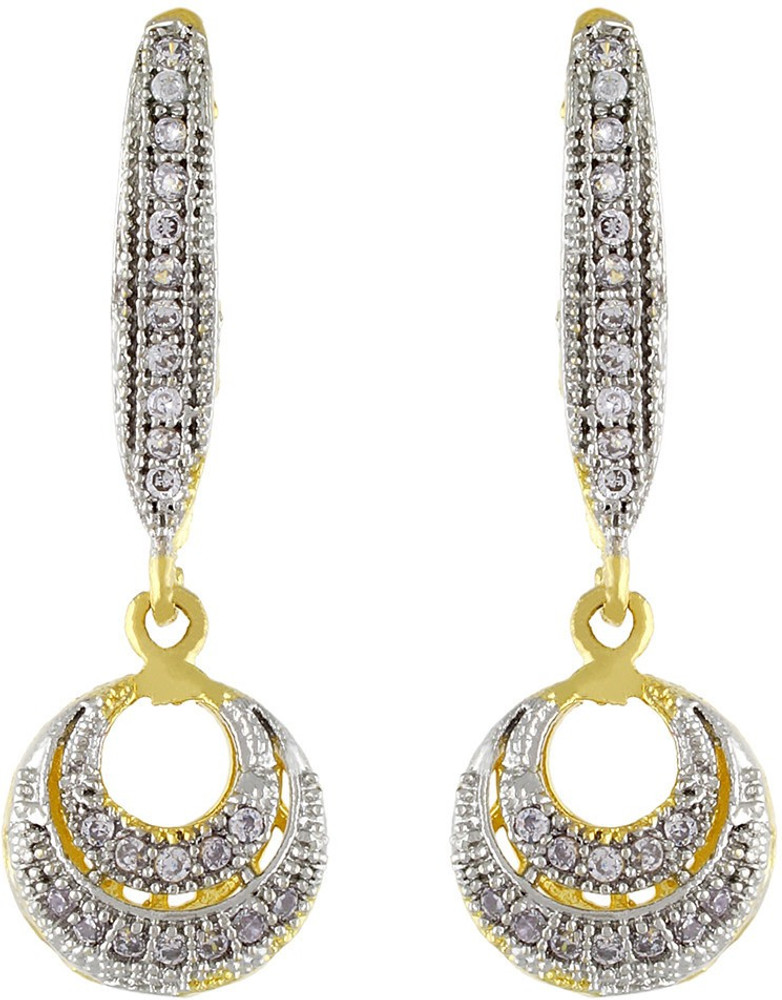 Flipkart Buy KNK JEWELLERY Gold Plated American Diamond Cz Jhumki Earrings for Girls Women By KNK JEWELLERY Alloy Drops Danglers Online at Best Prices in India