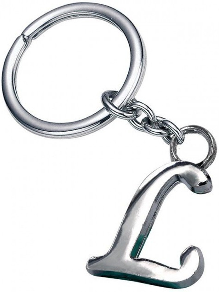 fuji Stylish Letter L Simple Alphabet Key Ring Keychain For Car
