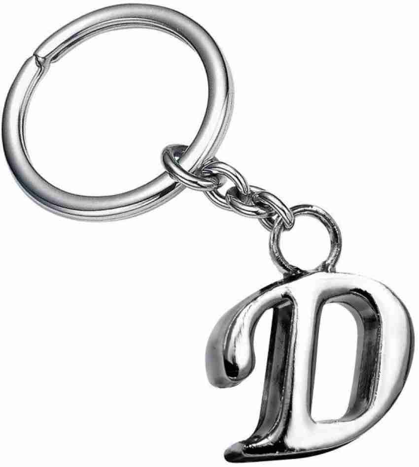 1pc Colorful Metal Printed Double-sided Glue Keychain With Letter