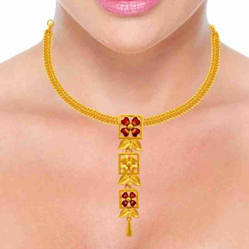 Pc chandra gold choker on sale collection