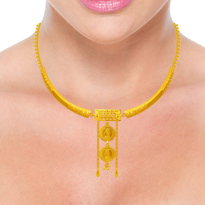PC Chandra Jewellers N 28566 Choker Yellow Gold Precious Necklace Price in India Buy PC Chandra Jewellers N 28566 Choker Yellow Gold Precious Necklace online at Flipkart