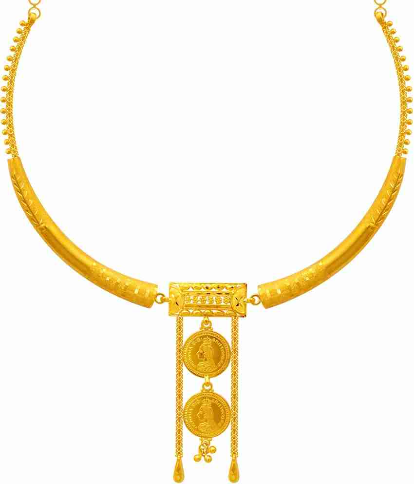 PC Chandra Jewellers N 28566 Choker Yellow Gold Precious Necklace Price in India Buy PC Chandra Jewellers N 28566 Choker Yellow Gold Precious Necklace online at Flipkart