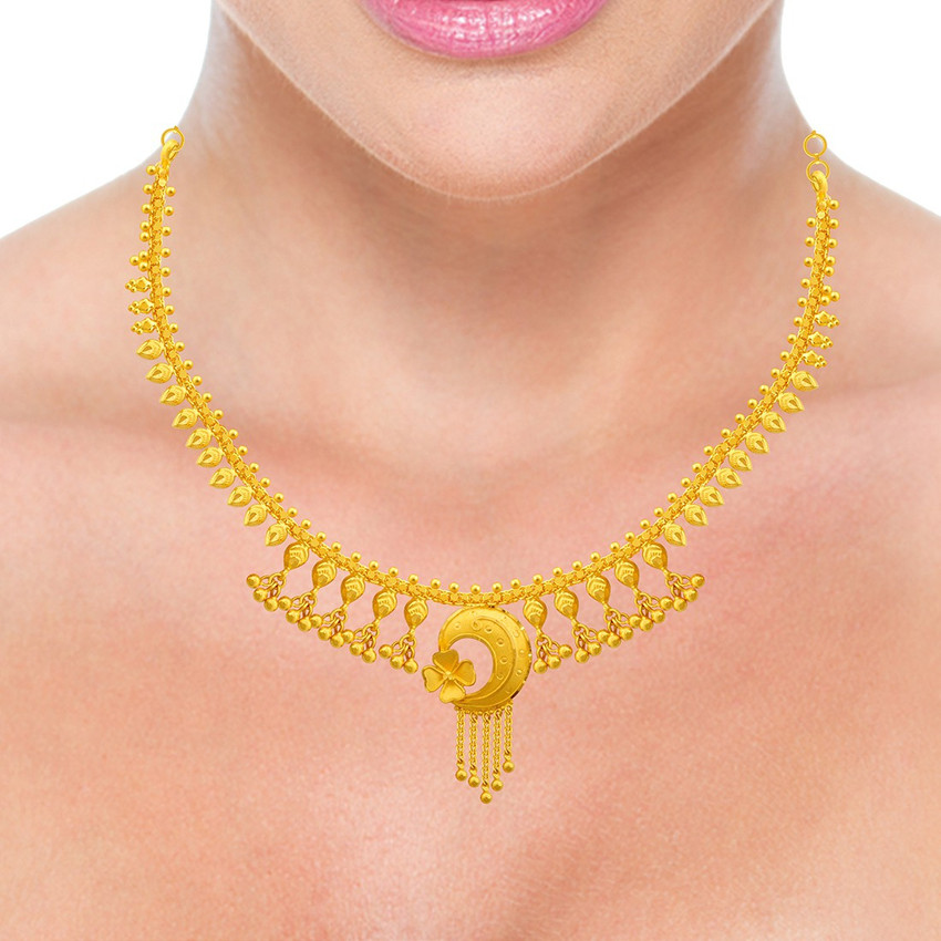 Gold necklace designs with hot sale price pc chandra jewellers